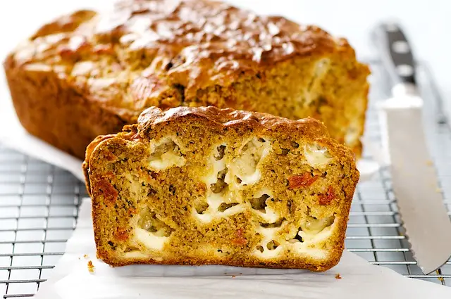Cheesy, moist and tasty.