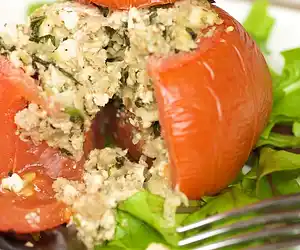 Greek Stuffed Tomatoes