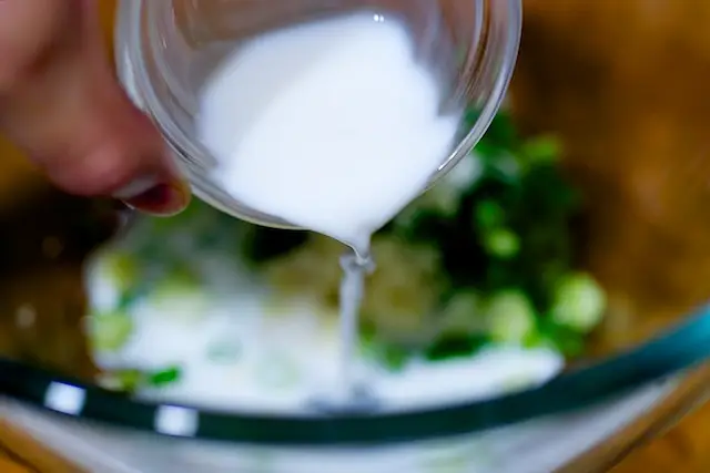 pour the milk,