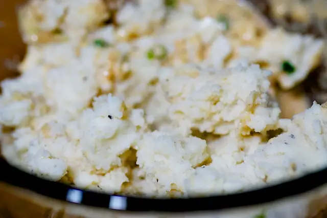 Add mashed potatoes