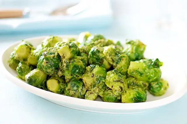 Brussel Sprouts in Tarragon Mustard Butter