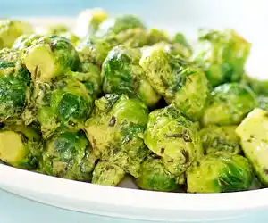 Brussel Sprouts in Tarragon Mustard Butter