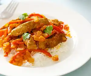 Beef Strips in Sweet Pepper Sauce