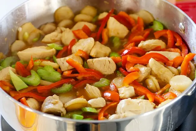 Cook 3 minutes or until chicken is no longer pink. 