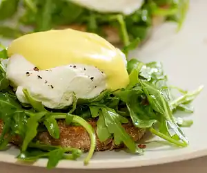 Arugula (Rocket) Eggs Benedict