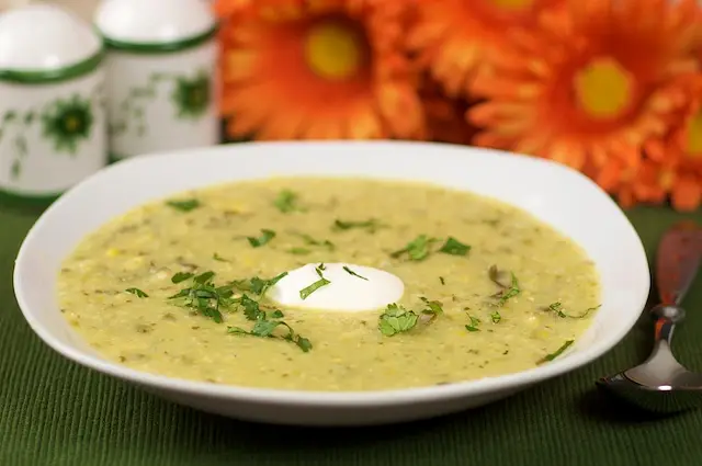 Corn & Tomatillo Soup