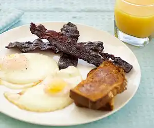 Maple Coffee Glazed Bacon & Eggs