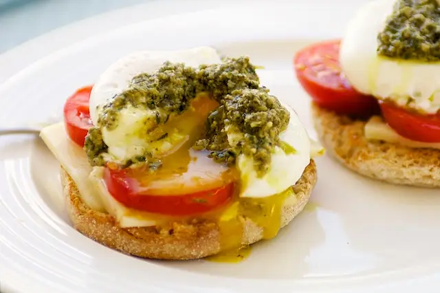 Poached Eggs Caprese For Two