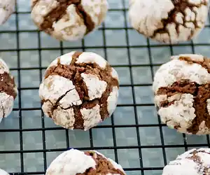 Classic Chocolate Crinkle Cookies