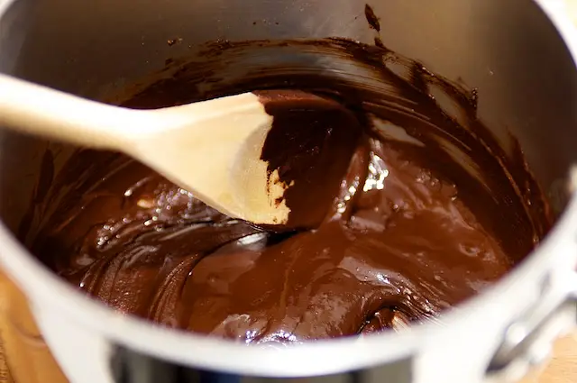 Melt the chocolate under medium-low heat until very smooth,