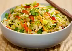 Slaw with Maple-Soy Dressing 