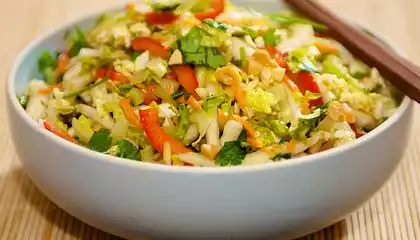 Slaw with Maple-Soy Dressing 