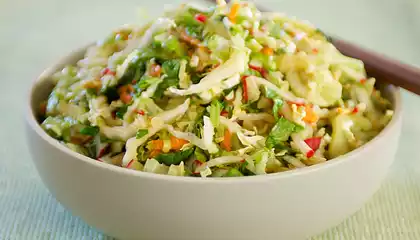 Coleslaw with Spicy Peanut Dressing