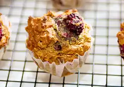 Oat Bran Blueberry and Nut Muffins