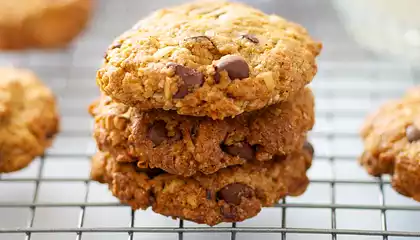 Coconut, Peanut Butter and Chocolate Chip Cookies