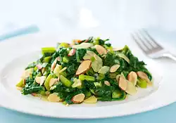 Sauteed Beet Greens with Toasted Almonds 