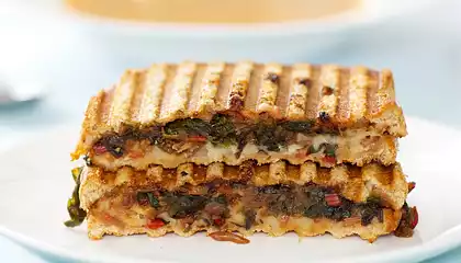 Chard Panini with Bean Spread