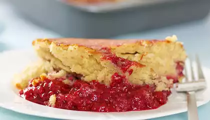 Raspberry Pudding Cake