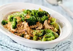 Broccoli Mushroom Bulgur Salad
