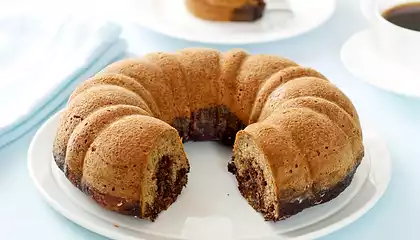 Banana Marble Chocolate Cake