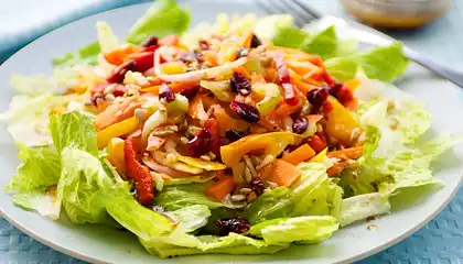 Fresh Vegetable Salad with Maple Soy Vinaigrette