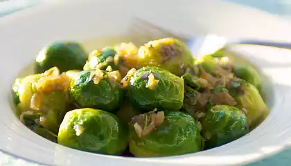 Thyme Braised Brussels Sprouts
