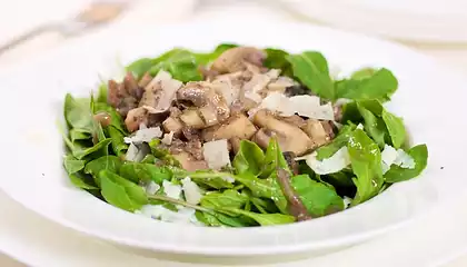 Arugula Warm Mushroom Salad