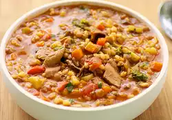 Vegetable Barley Stew with Lentils