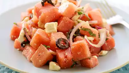 Watermelon, Feta and Mint Salad