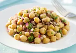 Chick Pea Salad with Garlic-Cumin Vinaigrette