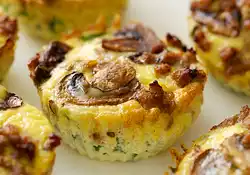 Mushroom and Sausage Quiche Muffins