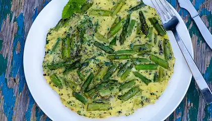 Asparagus and Mint Frittata 