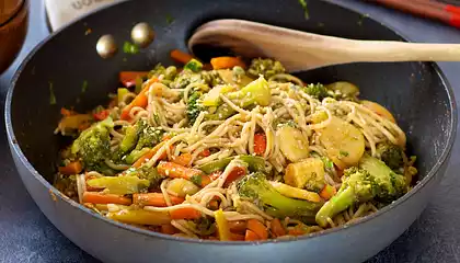 Stir-Fried Veggies with Soba Noodles