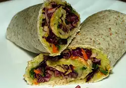 Creamy Avocado and White Bean Wrap