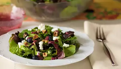 Blueberry Hazelnut Salad with Balsamic Berry Vinaigrette