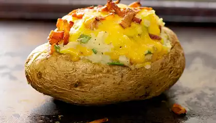 Bacon and Cheddar Twice Baked Potatoes