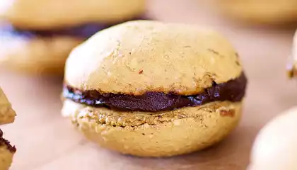 Coffee and Chocolate Ganache Macarons 