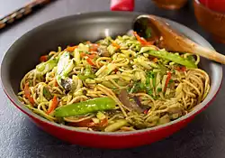 Asian Stir-Fried Spaghetti with Veggies