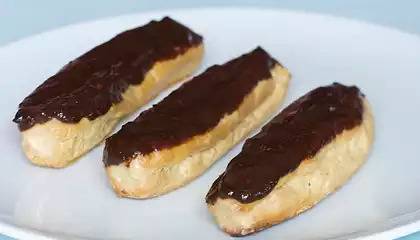Caramel Chocolate Eclairs