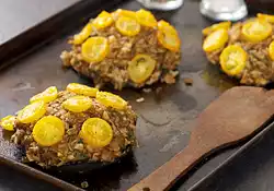 Cashews, Lentils and Brown Rice Stuffed Portobello Mushrooms