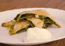 Spinach Whole Wheat Quesadillas