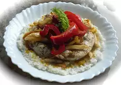 Chicken with Fennel Red Pepper and Rice