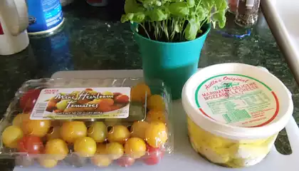 Mini Caprese Salad with Heirloom Tomatoes