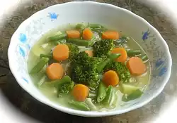 Lentil Soup with Steamed Vegetables