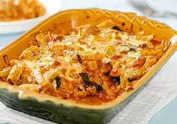 Baked Pasta with Sausage, Tomatoes, and Cheese