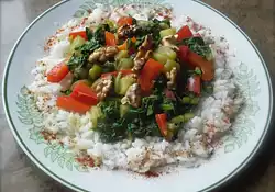 Eggplant, Red Pepper and Spinach Curry