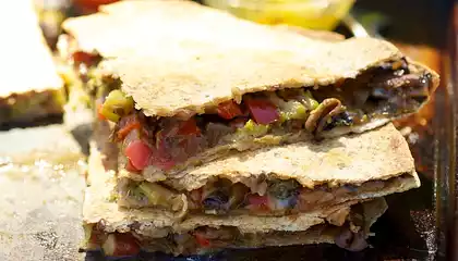 Yummy Broccoli and Mushroom Quesadillas