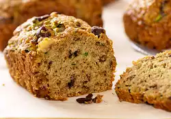 Whole Wheat Zucchini Bread with Walnuts and Chocolate Chips