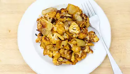 Roasted Curried Cauliflower