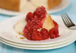 Angel Food Cake & Raspberries
